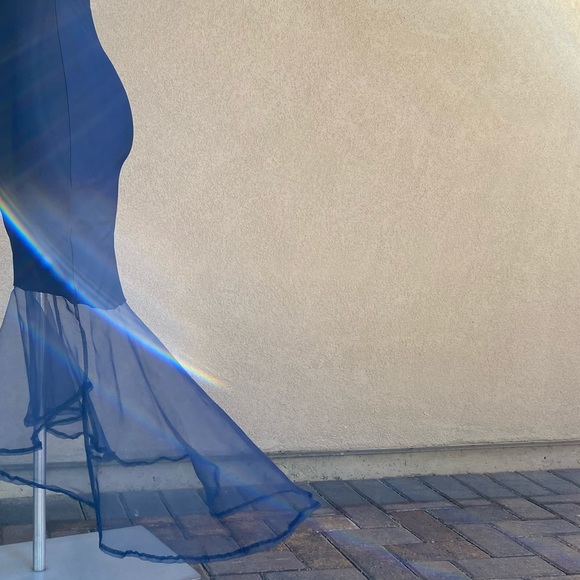 Marine Mermaid Tule Tale Bodycon Cocktail Dress - Picture 8 of 9